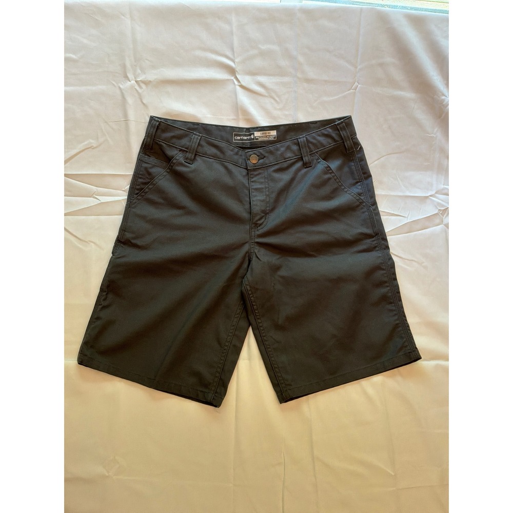Carhartt Work Shorts Women 10 Grey Rugged Flex Loose Fit Gorpcore